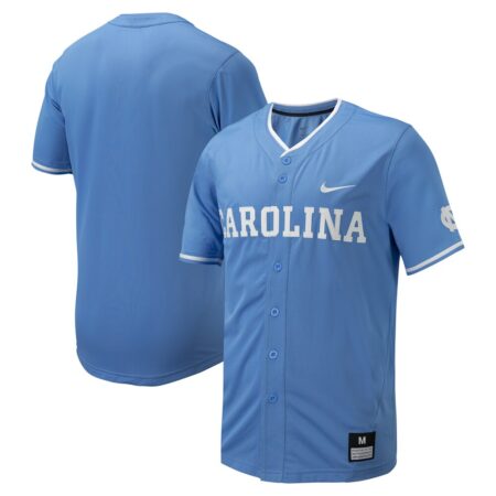 North Carolina Tar Heels Nike Replica Full-Button Baseball Jersey – Carolina Blue, Limited Replica Fan Edition
