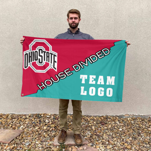 Ohiostate vs Custom Team House Divided Flag, College Custom Flag Ohiostate vs Custom Team House Divided Flag, College Custom Flag