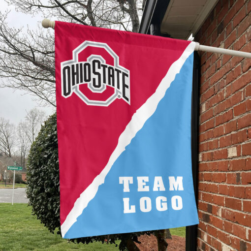 Ohiostate vs Custom Team House Divided Flag, Custom College Flag Ohiostate vs Custom Team House Divided Flag, Custom College Flag