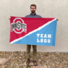 Ohiostate vs Custom Team House Divided Flag, Custom College Flag 2 Ohiostate vs Custom Team House Divided Flag, Custom College Flag