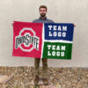 Ohiostate vs Custom Team House Divided Flag, Custom Game Day Flag 2 Ohiostate vs Custom Team House Divided Flag, Custom Game Day Flag