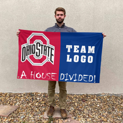 Ohiostate vs Custom Team House Divided Flag, Custom House Flag Ohiostate vs Custom Team House Divided Flag, Custom House Flag