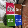 Ohiostate vs Custom Team House Divided Flag, Custom NCAA Split Team Flag 1 Ohiostate vs Custom Team House Divided Flag, Custom NCAA Split Team Flag