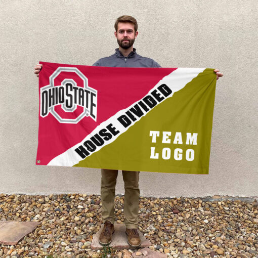 Ohiostate vs Custom Team House Divided Flag, Custom Rivalry Flag Ohiostate vs Custom Team House Divided Flag, Custom Rivalry Flag