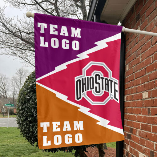 Ohiostate vs Custom Team House Divided Flag, Custom Spirit Flag Ohiostate vs Custom Team House Divided Flag, Custom Spirit Flag