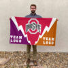 Ohiostate vs Custom Team House Divided Flag, Custom Spirit Flag 2 Ohiostate vs Custom Team House Divided Flag, Custom Spirit Flag