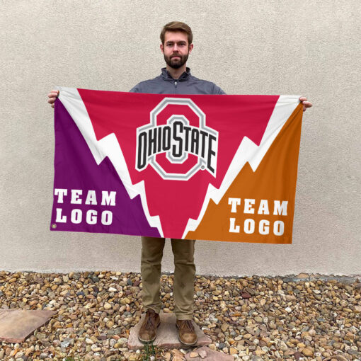 Ohiostate vs Custom Team House Divided Flag, Custom Spirit Flag Ohiostate vs Custom Team House Divided Flag, Custom Spirit Flag