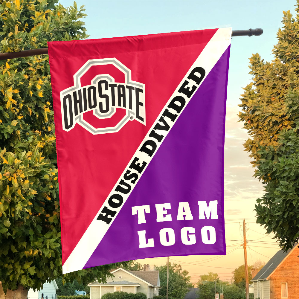 Ohiostate vs Custom Team House Divided Flag, Custom Split Flag Ohiostate vs Custom Team House Divided Flag, Custom Split Flag