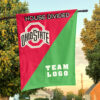 Ohiostate vs Custom Team House Divided Flag, Custom Team Flag