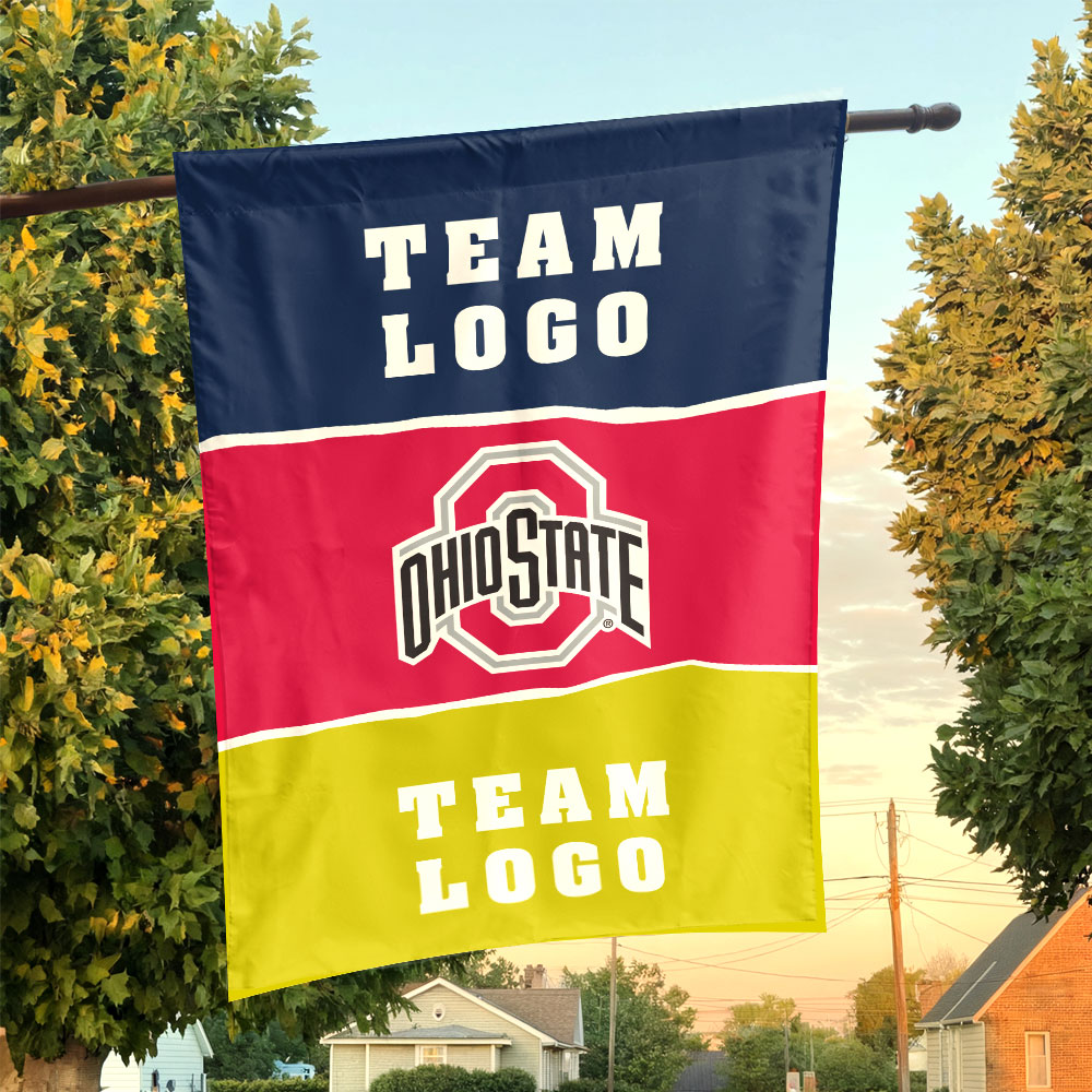 Ohiostate vs Custom Team House Divided Flag, Custom Two Team Flag Ohiostate vs Custom Team House Divided Flag, Custom Two Team Flag