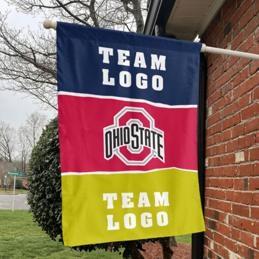 Ohiostate vs Custom Team House Divided Flag, Custom Two Team Flag Ohiostate vs Custom Team House Divided Flag, Custom Two Team Flag