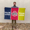Ohiostate vs Custom Team House Divided Flag, Custom Two Team Flag 2 Ohiostate vs Custom Team House Divided Flag, Custom Two Team Flag