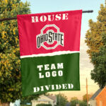 Ohiostate vs Custom Team House Divided Flag, NCAA College Flag
