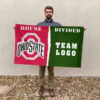 Ohiostate vs Custom Team House Divided Flag, NCAA College Flag 2 Ohiostate vs Custom Team House Divided Flag, NCAA College Flag