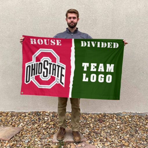 Ohiostate vs Custom Team House Divided Flag, NCAA College Flag Ohiostate vs Custom Team House Divided Flag, NCAA College Flag