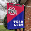 Ohiostate vs Custom Team House Divided Flag, NCAA Custom Flag 1 Ohiostate vs Custom Team House Divided Flag, NCAA Custom Flag