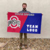 Ohiostate vs Custom Team House Divided Flag, NCAA Custom Flag 2 Ohiostate vs Custom Team House Divided Flag, NCAA Custom Flag