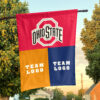 Ohiostate vs Custom Team House Divided Flag, NCAA Game Day Flag