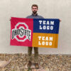 Ohiostate vs Custom Team House Divided Flag, NCAA Game Day Flag 2 Ohiostate vs Custom Team House Divided Flag, NCAA Game Day Flag