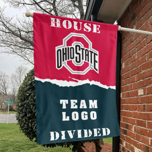 Ohiostate vs Custom Team House Divided Flag, NCAA House Flag Ohiostate vs Custom Team House Divided Flag, NCAA House Flag