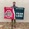 Ohiostate vs Custom Team House Divided Flag, NCAA House Flag 2 Ohiostate vs Custom Team House Divided Flag, NCAA House Flag