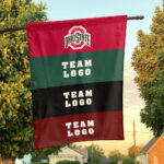 Ohiostate vs Custom Team House Divided Flag, NCAA Rival Flag