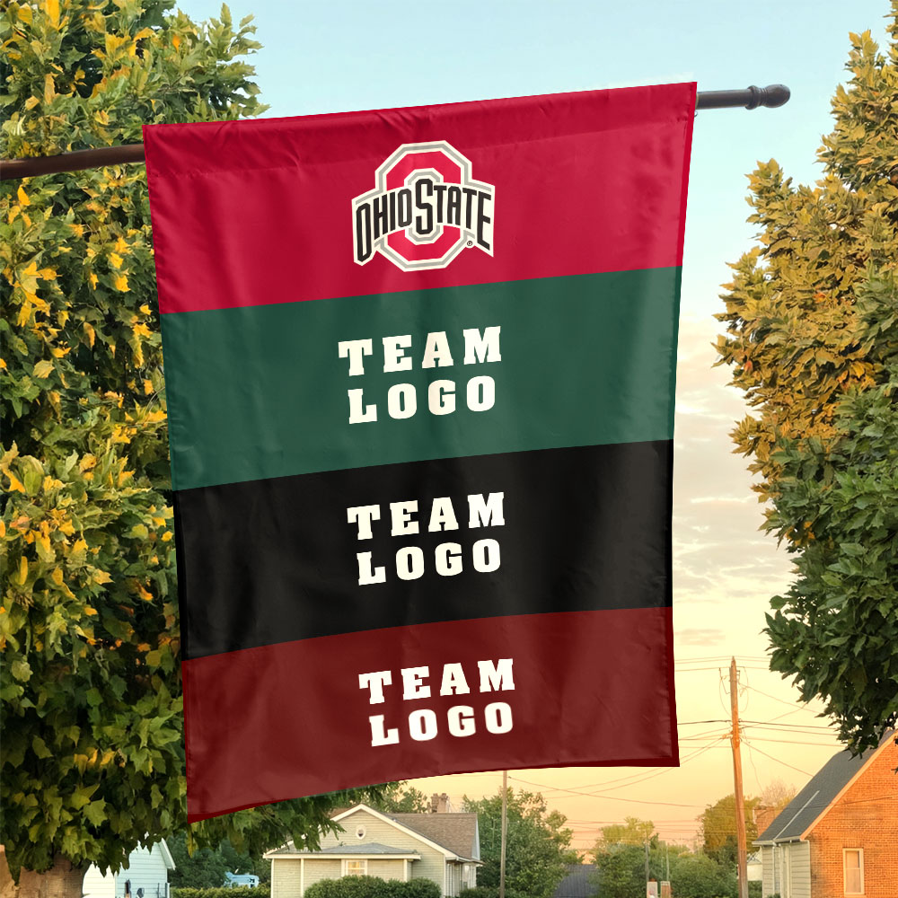 Ohiostate vs Custom Team House Divided Flag, NCAA Rival Flag Ohiostate vs Custom Team House Divided Flag, NCAA Rival Flag