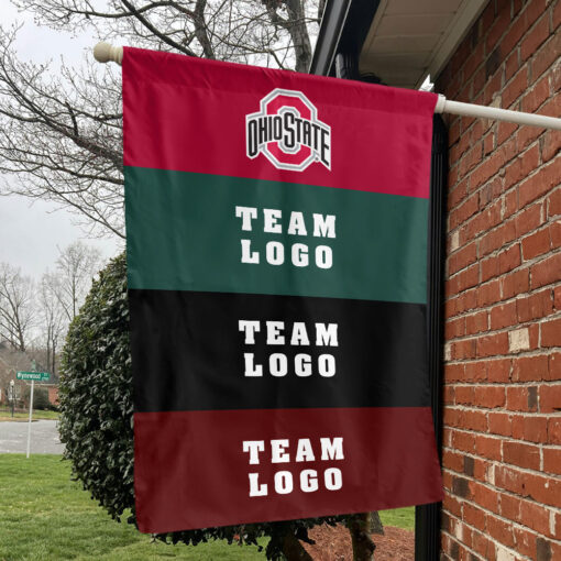 Ohiostate vs Custom Team House Divided Flag, NCAA Rival Flag Ohiostate vs Custom Team House Divided Flag, NCAA Rival Flag