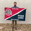 Ohiostate vs Custom Team House Divided Flag, NCAA Rivalry Flag 2 Ohiostate vs Custom Team House Divided Flag, NCAA Rivalry Flag