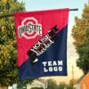 Ohiostate vs Custom Team House Divided Flag, NCAA Team Flag