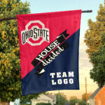 Ohiostate vs Custom Team House Divided Flag, NCAA Team Flag