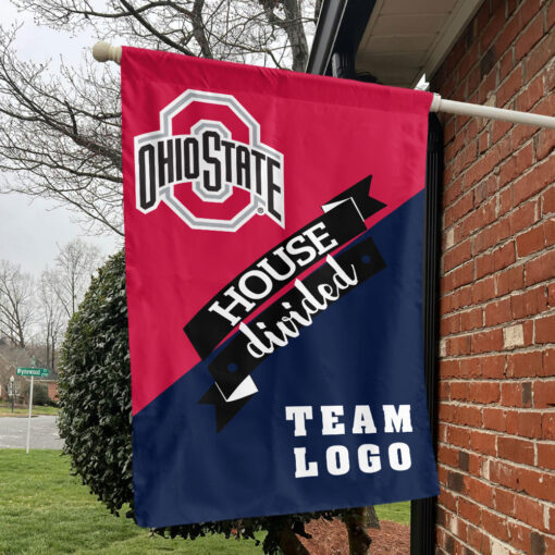Ohiostate vs Custom Team House Divided Flag, NCAA Team Flag Ohiostate vs Custom Team House Divided Flag, NCAA Team Flag