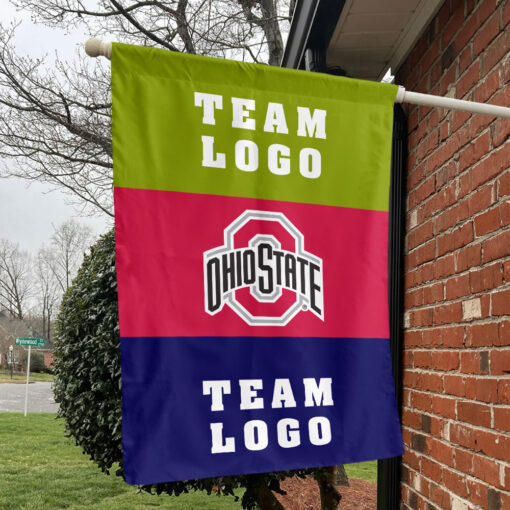 Ohiostate vs Custom Team House Divided Flag, NCAA Two Team Flag Ohiostate vs Custom Team House Divided Flag, NCAA Two Team Flag