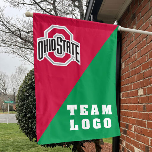 Ohiostate vs Custom Team House Divided Flag, Personalized College Flag Ohiostate vs Custom Team House Divided Flag, Personalized College Flag