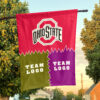 Ohiostate vs Custom Team House Divided Flag, Personalized Game Day Flag