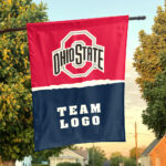 Ohiostate vs Custom Team House Divided Flag, Personalized NCAA Flag