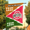 Ohiostate vs Custom Team House Divided Flag, Personalized Spirit Flag