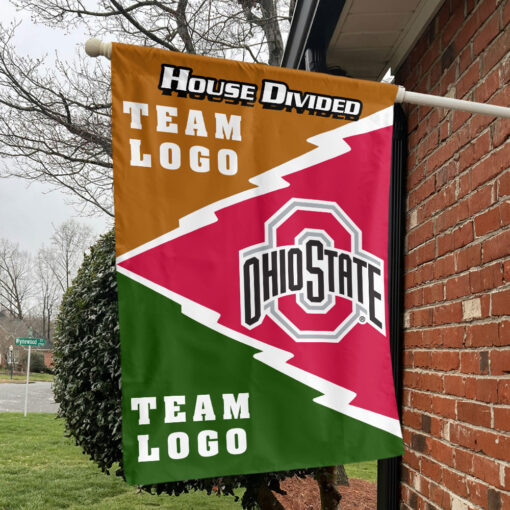Ohiostate vs Custom Team House Divided Flag, Personalized Spirit Flag Ohiostate vs Custom Team House Divided Flag, Personalized Spirit Flag