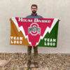 Ohiostate vs Custom Team House Divided Flag, Personalized Spirit Flag 2 Ohiostate vs Custom Team House Divided Flag, Personalized Spirit Flag