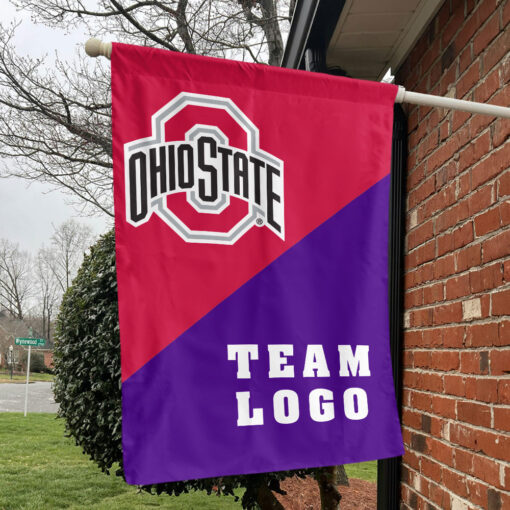 Ohiostate vs Custom Team House Divided Flag, Personalized Team Flag Ohiostate vs Custom Team House Divided Flag, Personalized Team Flag