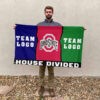 Ohiostate vs Custom Team House Divided Flag, Personalized Two Team Flag 2 Ohiostate vs Custom Team House Divided Flag, Personalized Two Team Flag