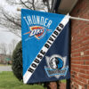 Oklahoma City vs Dallas House Divided Flag, NBA House Divided Flag 1 Oklahoma City vs Dallas House Divided Flag, NBA House Divided Flag
