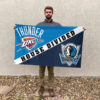 Oklahoma City vs Dallas House Divided Flag, NBA House Divided Flag 2 Oklahoma City vs Dallas House Divided Flag, NBA House Divided Flag