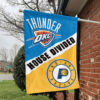 Oklahoma City vs Indiana House Divided Flag, NBA House Divided Flag 1 Oklahoma City vs Indiana House Divided Flag, NBA House Divided Flag