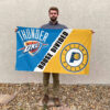 Oklahoma City vs Indiana House Divided Flag, NBA House Divided Flag 2 Oklahoma City vs Indiana House Divided Flag, NBA House Divided Flag