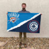 Oklahoma City vs LA House Divided Flag, NBA House Divided Flag 2 Oklahoma City vs LA House Divided Flag, NBA House Divided Flag