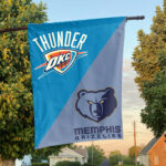 Oklahoma City vs Memphis House Divided Flag, NBA House Divided Flag