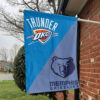 Oklahoma City vs Memphis House Divided Flag, NBA House Divided Flag 1 Oklahoma City vs Memphis House Divided Flag, NBA House Divided Flag