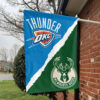 Oklahoma City vs Milwaukee House Divided Flag, NBA House Divided Flag