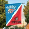 Oklahoma City vs Portland House Divided Flag, NBA House Divided Flag